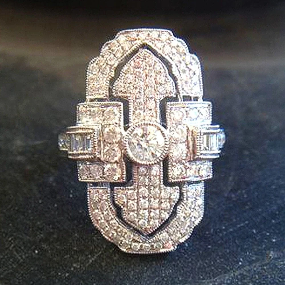 Geometric Sterling Silver Ring